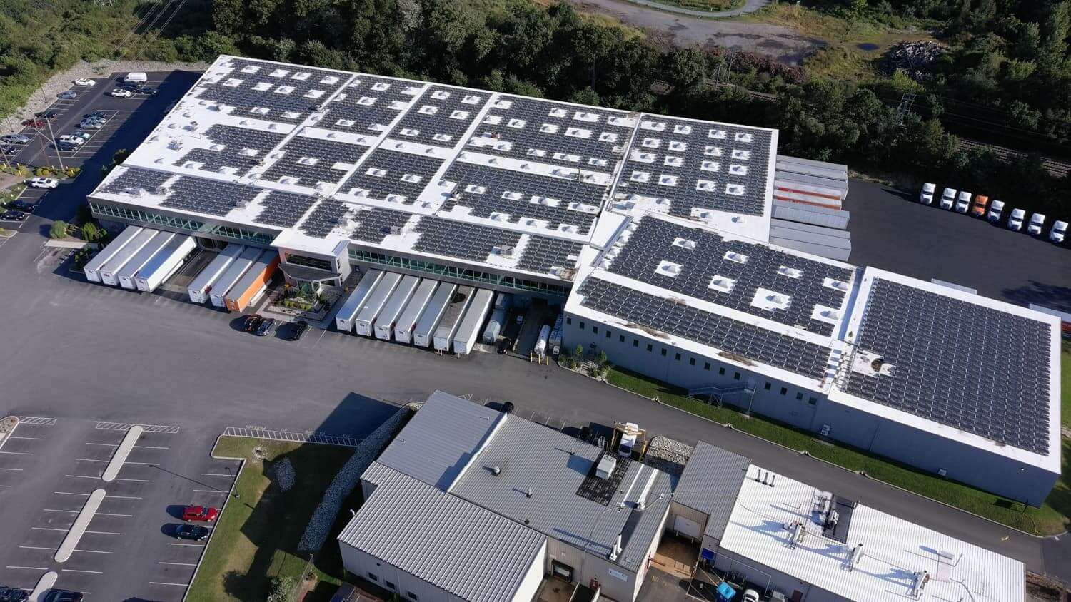 solar panels on the abbott-action packaging facility
